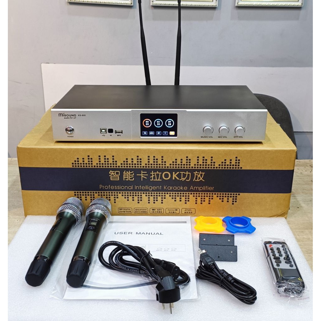 [ CHÍNH HÃNG ] Đẩy Liền Vang Mic Misound KS-600 Màn Hình Cảm Ứng