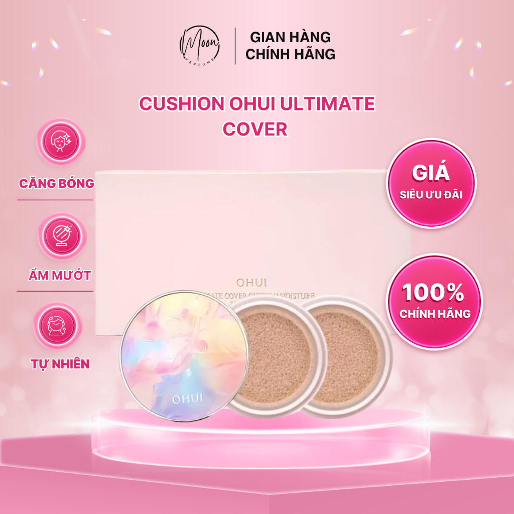 CUSHION OHUI ULTIMATE COVER - KHÓA LỚP NỀN CĂNG BÓNG, ẨM MƯỢT SUỐT 24H