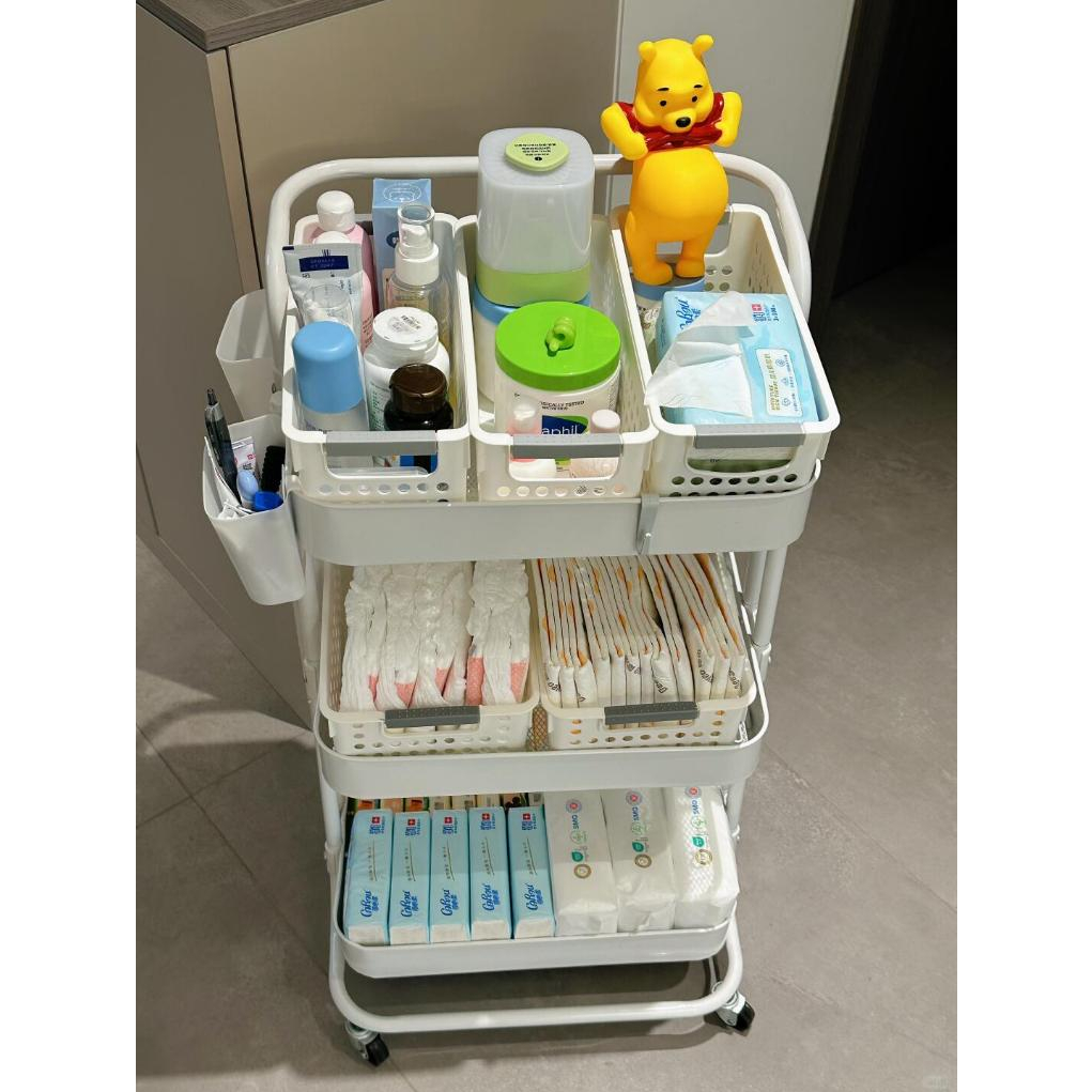 Kệ 3 Tầng Đa Năng, Giá Để Đồ Bỉm Sữa, Xe Đẩy Spa Nhập Khẩu - XDT01