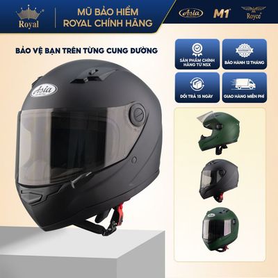 Mũ bảo hiểm fullface Asia Mt136 helmetac có kính che full mặt, nam nữ đi xe máy, đi phượt chính hãng