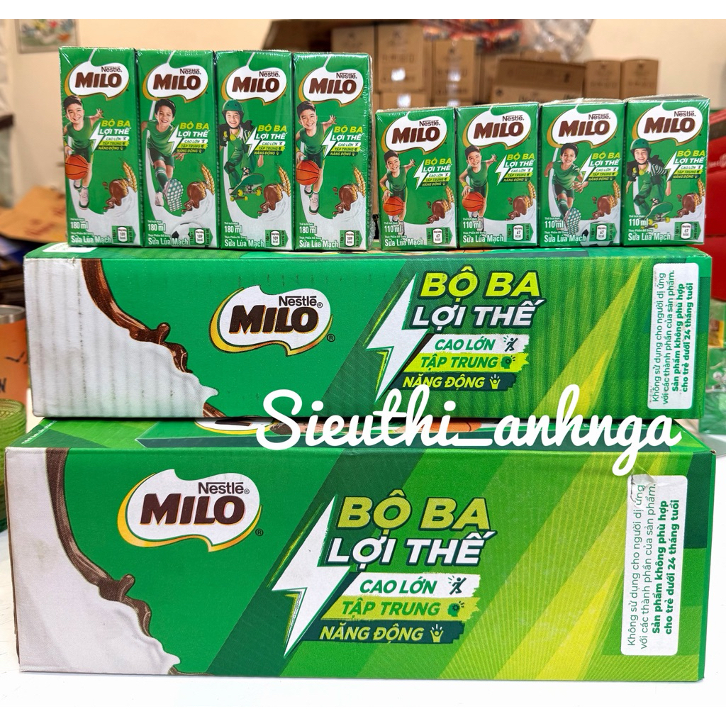 Thùng 48 Hộp x 110ml / 180ml Sữa Milo Thức Uống Lúa Mạch Nestle