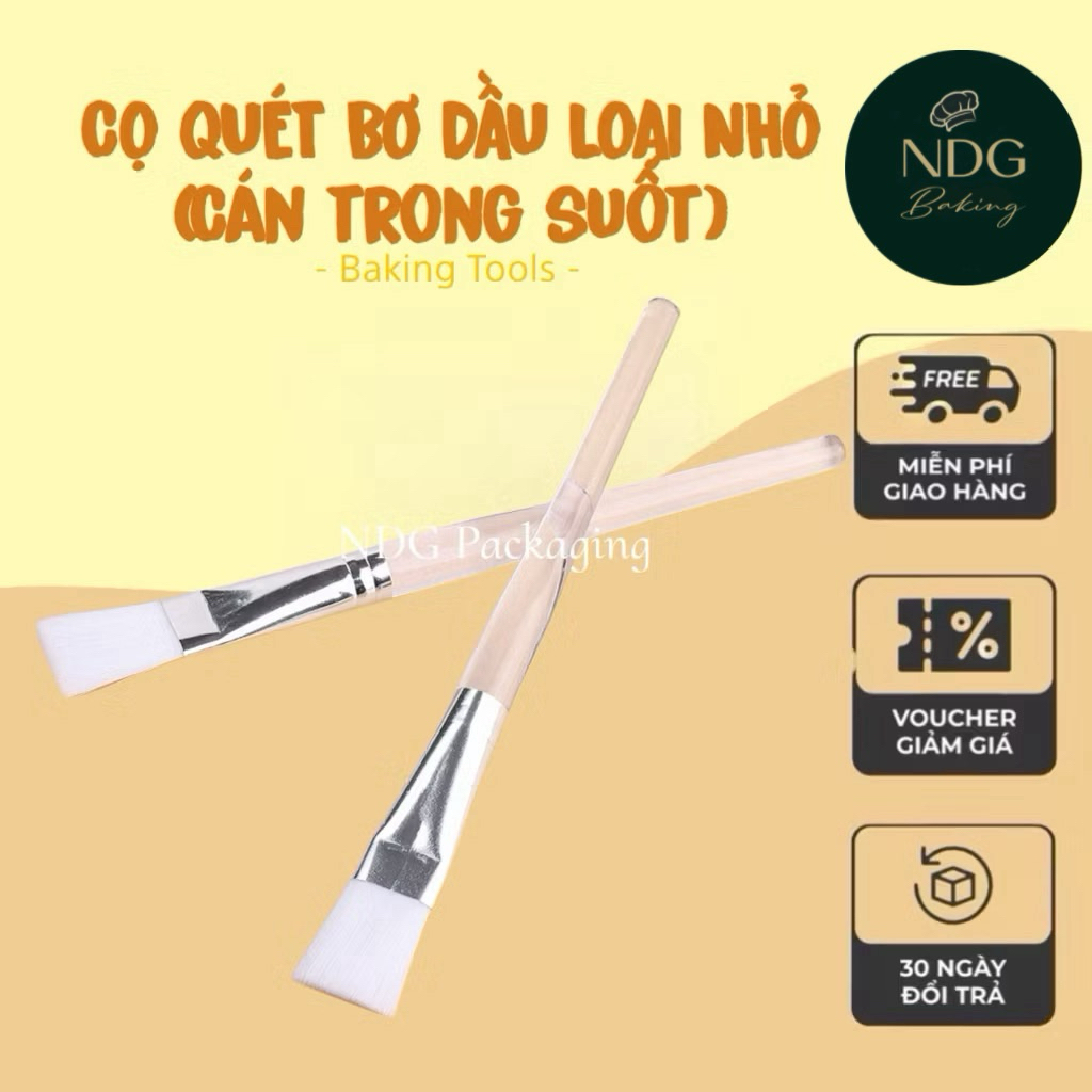 Cọ Quét Bơ Dầu Mặt Bánh Nướng Loại Nhỏ - Cọ Nhỏ quét mặt bánh, thịt nướng, tẩm ướp gia vị - Cọ nhỏ cán trong