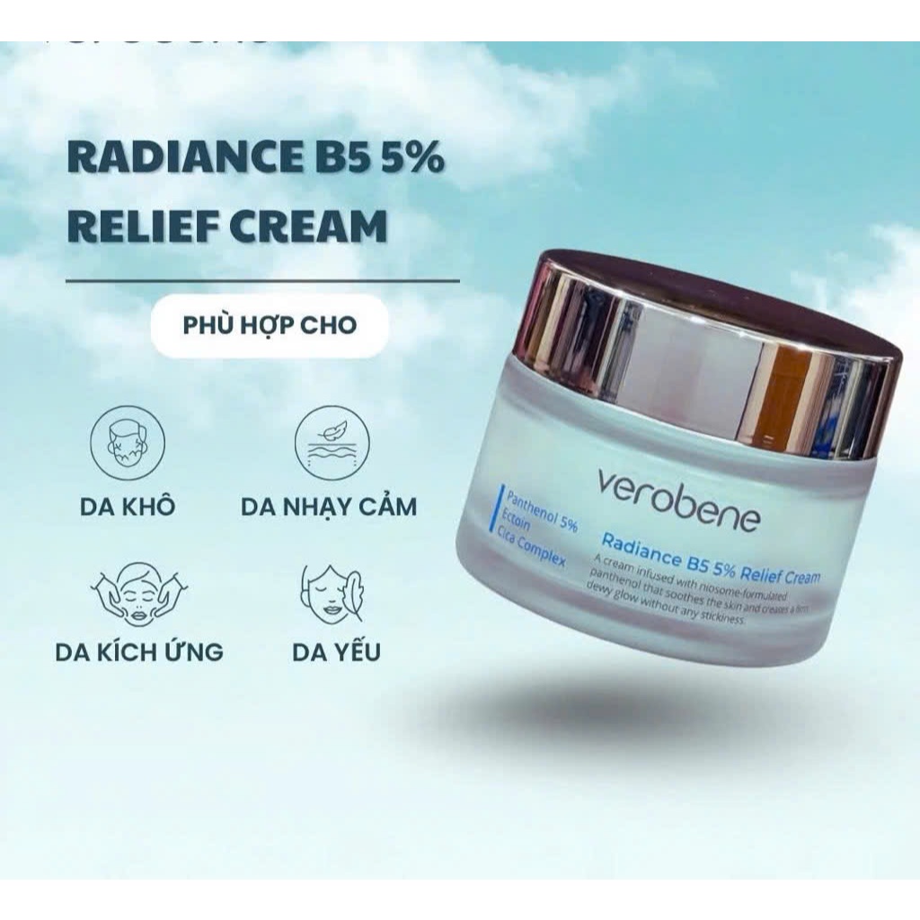 Kem dưỡng B5 Verobene radiance B5 5% Relief Cream 50ml