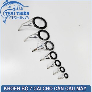 🎣 Bộ 7 Khoen Cần Câu Máy – Khoen Sứ 3 Chân Chống Gỉ Cao Cấp