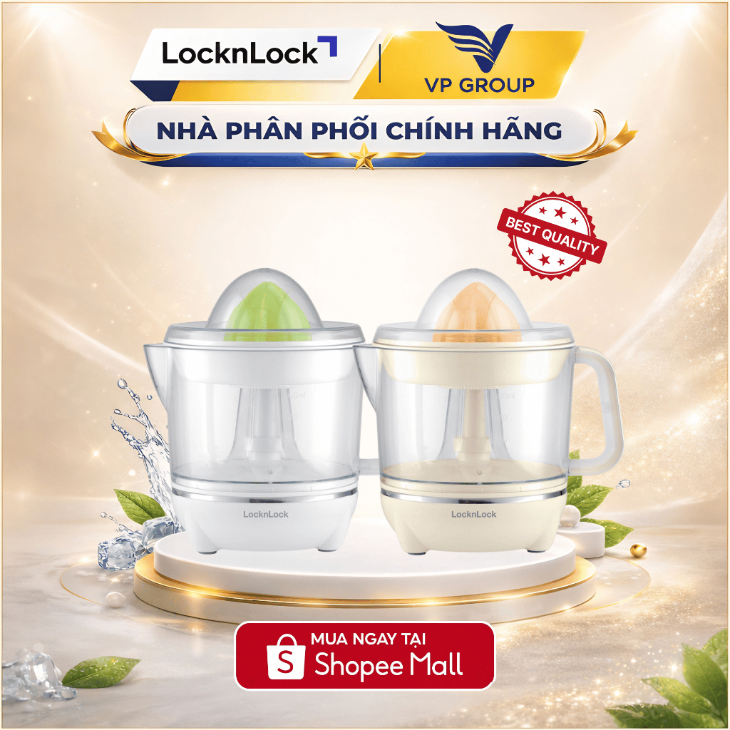 Máy vắt cam thương hiệu Lock & Lock, 220-240V~, 50/60Hz, 40W, 700ML, màu trắng, ngà -EJJ231,EJJ231IV