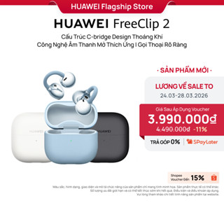 Tai Nghe HUAWEI FreeClip 2 | Cấu Trúc C-bridge Design Thoáng Khí | Công Nghệ Âm Thanh Mở Thích Ứng | Gọi Thoại Rõ Ràng