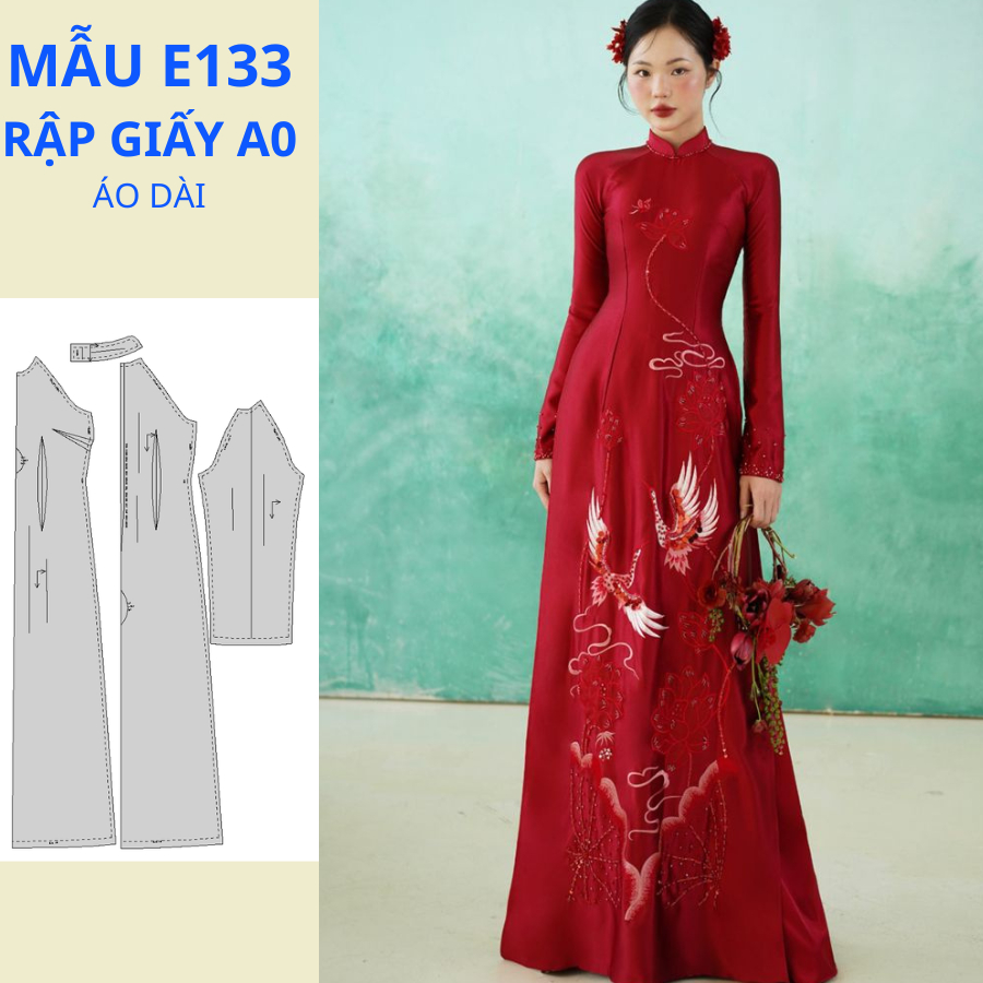 RẬP GIẤY A0 CHO THỢ MAY-ÁO DÀI CỐ DÂU-E133