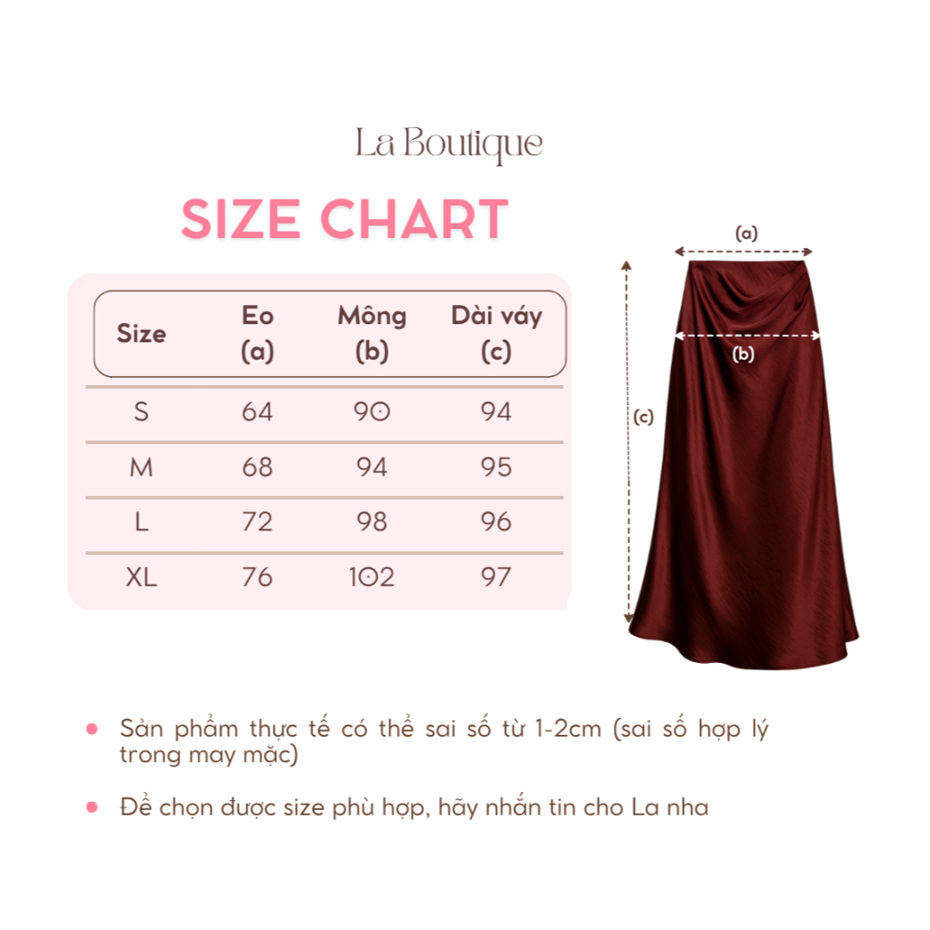 Chân Váy Dài Lụa Nhũ Dáng Suông Nhún Eo La Boutique V024 | BigBuy360 - bigbuy360.vn