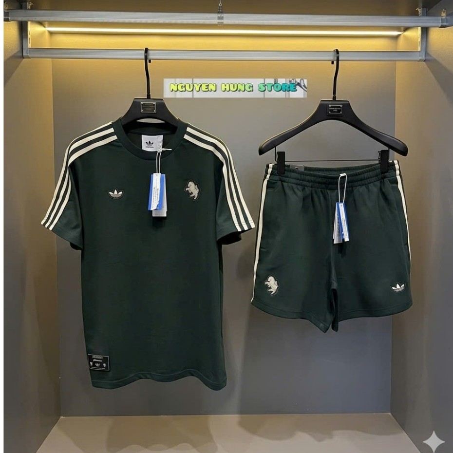 Bộ Thun Hè Cộc Tay Xanh Rêu Juv@etu Ngựa Cao cấp Trend 2026,Set Đồ Bộ HÈ vải mềm mịn Nam Bản Mới Nhất co  giãn 4 chiều