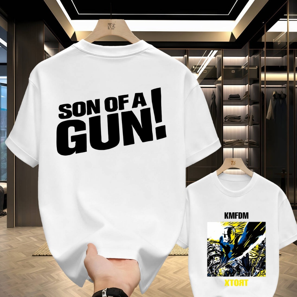 Áo Thun Họa Tiết Rock Band KMFDM Tour '97 – Phong Cách Vintage Gothic Punk Streetwear Mùa Hè Dành Ch