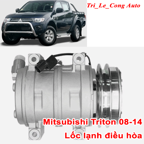 Lốc Lạnh + Puly Mặt Hít Từ Mitsubishi Triton 2008-2014 2.5L 4D56 Turbo | Máy Nén Điều Hòa Bán Tải MT