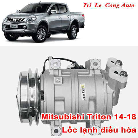 Lốc Lạnh + Puly Mặt Hít Từ Mitsubishi Triton 2014-2018 2.5L 4D56 Turbo | Máy Nén Điều Hòa Bán Tải MT