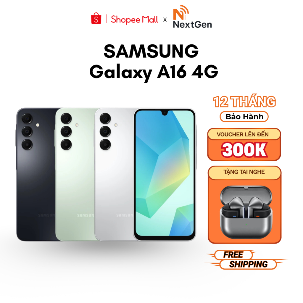 (Nguyên Seal) Điện thoại Samsung Galaxy A16 4G (4GB + 128GB) - Hàng Chính Hãng Bảo Hành 12 Tháng