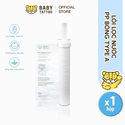 Bộ Lõi Lọc PP Cao Cấp Type A Thay Thế Cho Vòi Sen Tắm Lọc Nước, Khử Clo BABY TATTOO