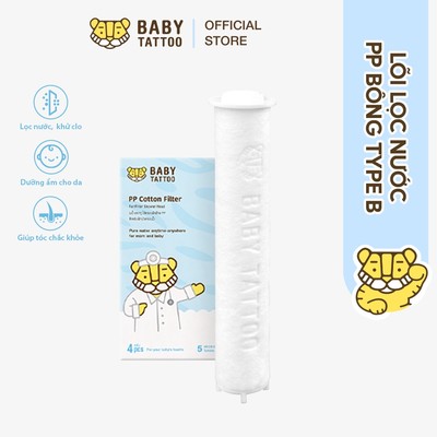 Bộ Lõi Lọc PP Type B Thay Cho Vòi Sen Tắm Lọc Nước, Khử Khuẩn BABY TATTOO