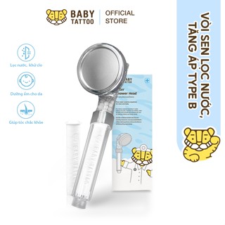 Bộ Vòi Sen Tắm Type B Lọc Nước, Tăng Áp BABY TATTOO, Giúp Tiết Kiệm Nước, Bảo Vệ Và Chăm Sóc Da