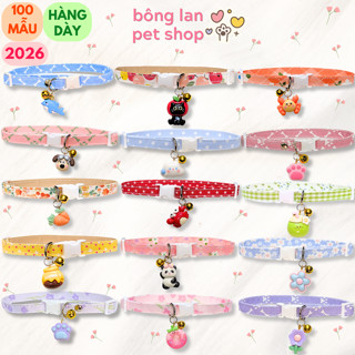 [MẪU MỚI HÀNG DÀY] Vòng cổ xinh yêu gắn chuông và charm cho thú cưng