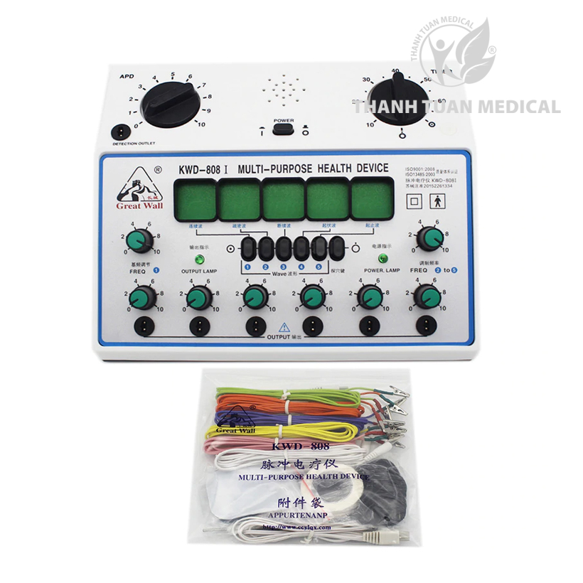 HÀNG CHÍNH HÃNG: Máy điện châm 6 giắc 12 kim KWD- 808  (KWD-808-I, KWD-808 I) - Máy châm cứu đa năng