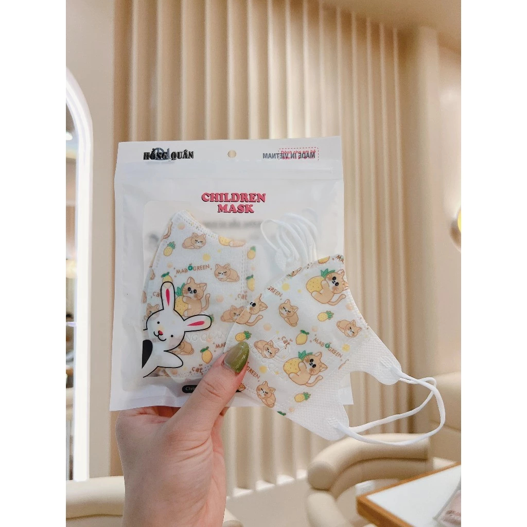 SALE Combo 50c khẩu trang 5D Thường, 5D Lụa cho bé - kháng khuẩn chống giọt bắn cho bé từ 0-7 tuổi