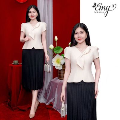 [LƯU Ý SẢN PHẨM CHỈ CHÂN VÁY] Chân Váy Thiết Kế EMY Thời Trang Cao Cấp V4050 Vải Ruby Hàn Đen Sang Trọng Thanh Lịch