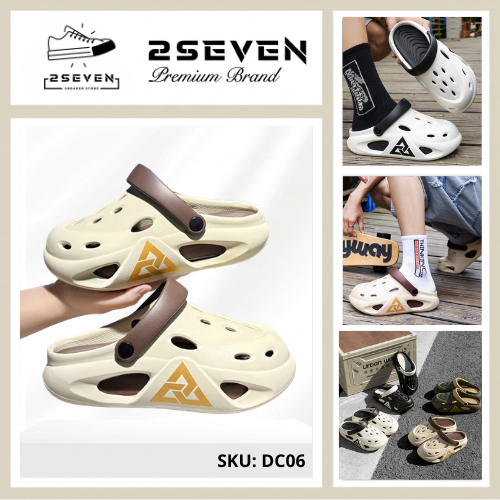 Dép Cross Nam Nữ Unisex Hottrend 2026 – Dép Sục EVA Êm Nhẹ, Độn Đế Thoáng Khí – Phong Cách Streetwear – DC06 – 2SEVEN