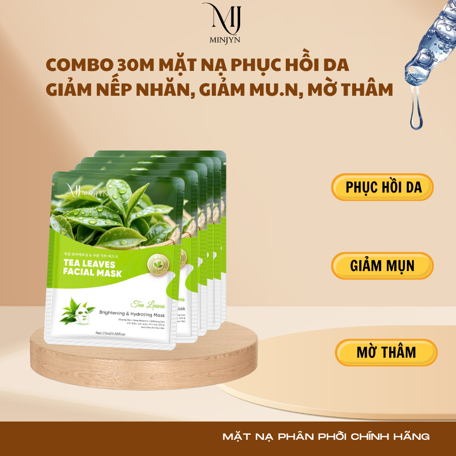 [COMBO 30] Mặt nạ MINJYN sạch mụn, ngăn ngừa mụn làm sạch sâu và giảm mụn ẩn mụn cám giúp da mịn màn