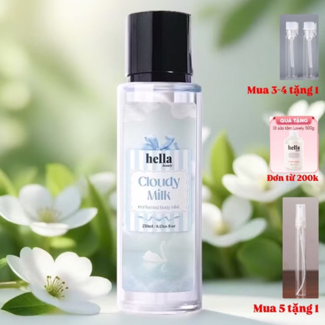 [MUA 3 tặng 1] (ĐỌC MÔ TẢ) Xịt thơm body mist chiết 10ml hương nước hoa Hella Beauty lưu hương lâu, 