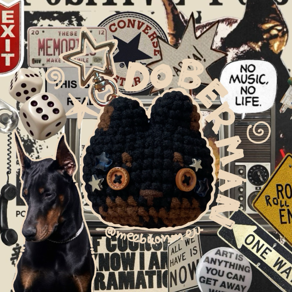 Móc khoá Chó Doberman handmade