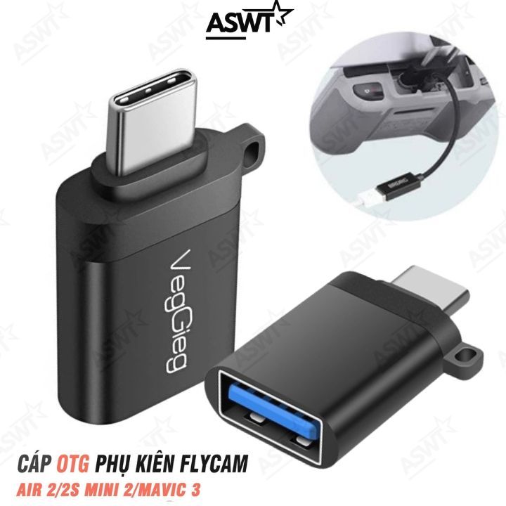 Cáp OTG dùng cho Flycam DJI mini4k mini4 4pro Air3/ mini 2se/ Mavic 3/ AIR2/ 2S/ Mini2