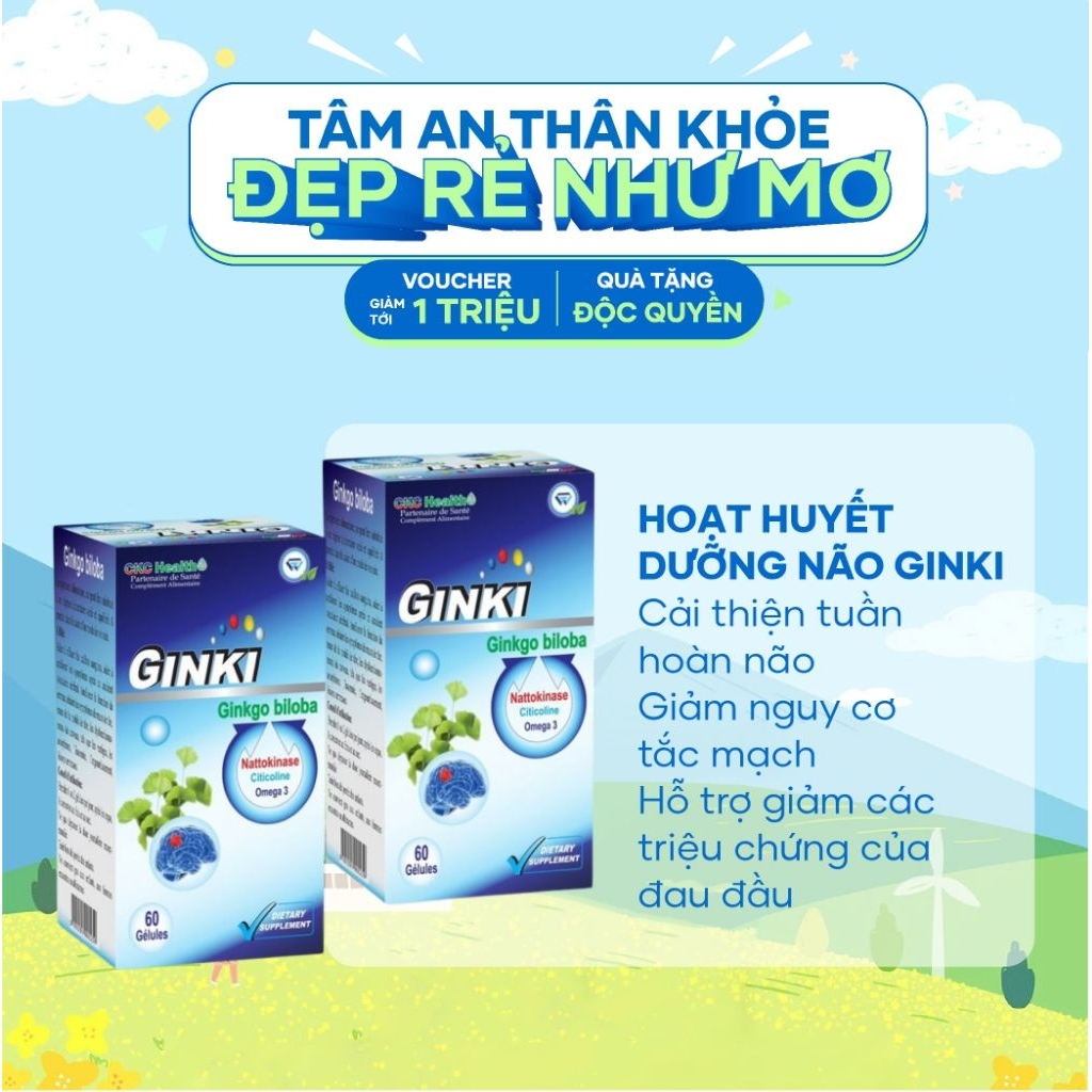 TPBVSK  Ginki từ CKC Health - Viên uống hoạt huyết dưỡng não
