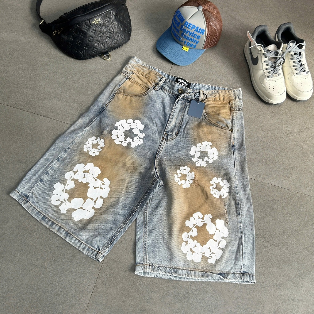 Baggy short Unisex / Quần Jeans lửng Denim Tears