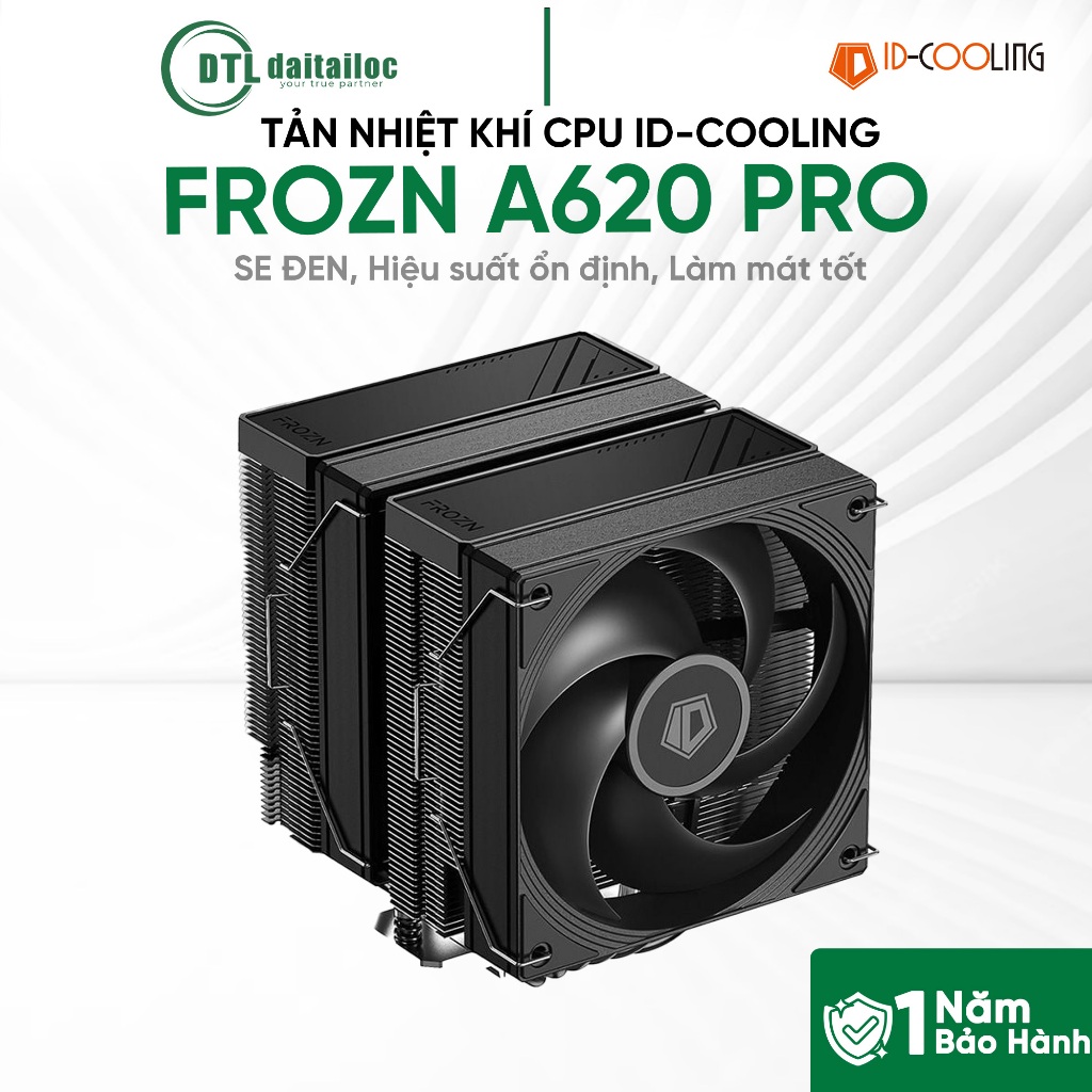 TẢN NHIỆT KHÍ CPU ID-COOLING FROZN A620 PRO SE ĐEN | Chính Hãng | Bảo Hành 12 Tháng