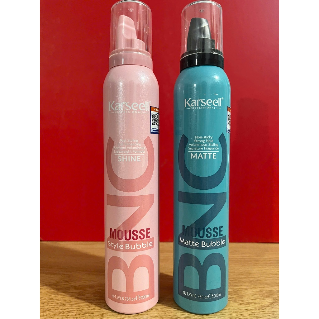 Bọt Tạo Kiểu Tóc hippie, xù mì, xoăn lơi Karseell BNC Mousse 200ml
