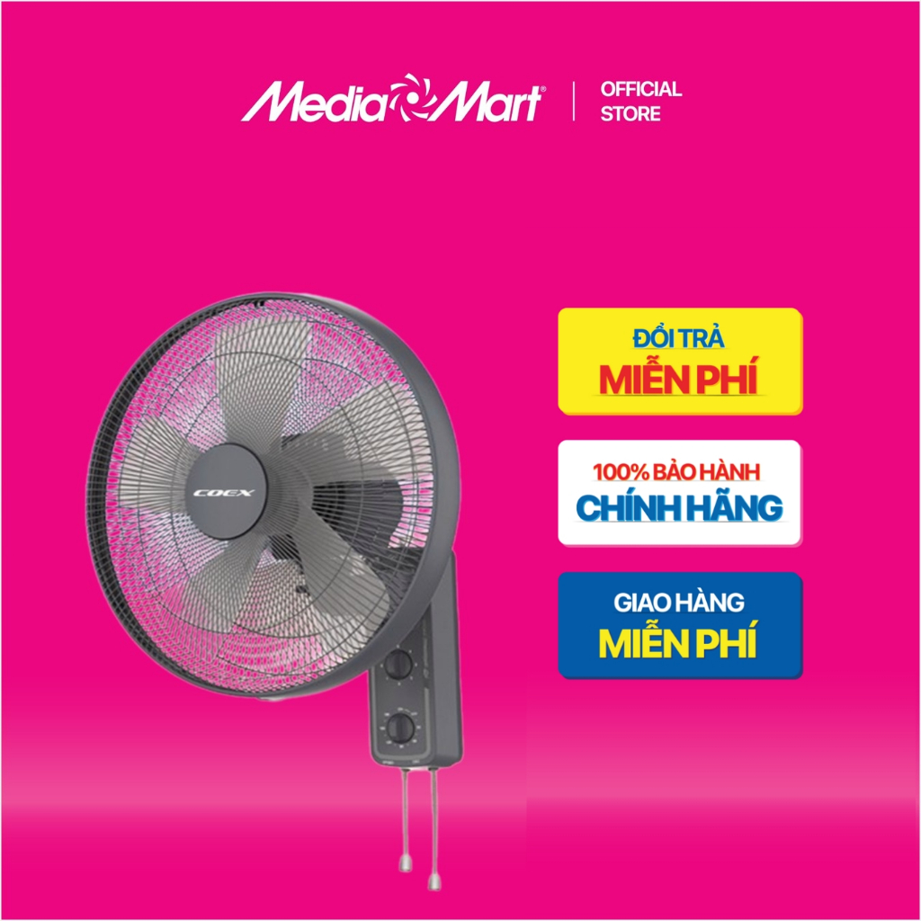 [ Mediamart Mall ] Quạt treo tường Coex CW-7212 BH chính hãng,Ship 0đ