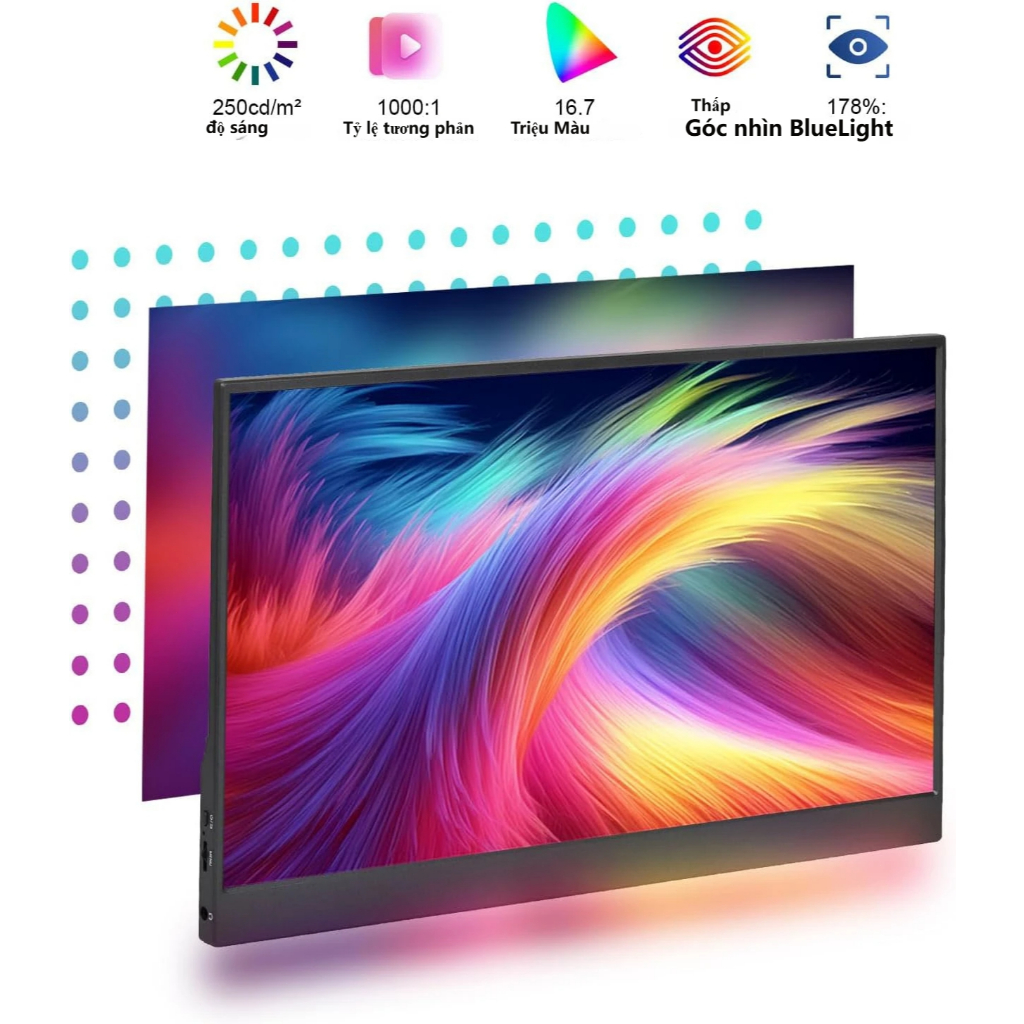 Màn Hình Di Động 14/15.6 Inch Tích Hợp Loa Kép FHD 1080P Tương Thích Laptop Máy Tính Bảng Điện Thoại Ps4 Switch Macbook | BigBuy360 - bigbuy360.vn