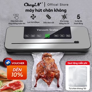 CkeyiN Máy Hút Chân Không Hoàn Toàn Tự Động Máy Đóng Gói Thực Phẩm Khử Trùng Bằng Tia Cực Tím JC008W