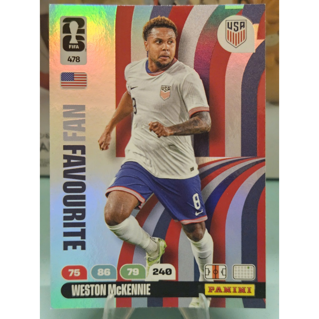 Thẻ FAN FAVOURITE Weston McKennie Panini World Cup 2026 (USA) (Mỹ)