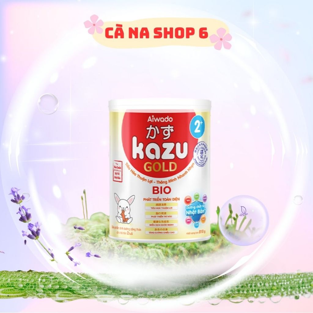 Sữa bột Aiwado Kazu Bio 2+ ( date 8-2026 ), tiêu hóa khỏe mạnh- Sữa Nhật chóng táo bón cho bé