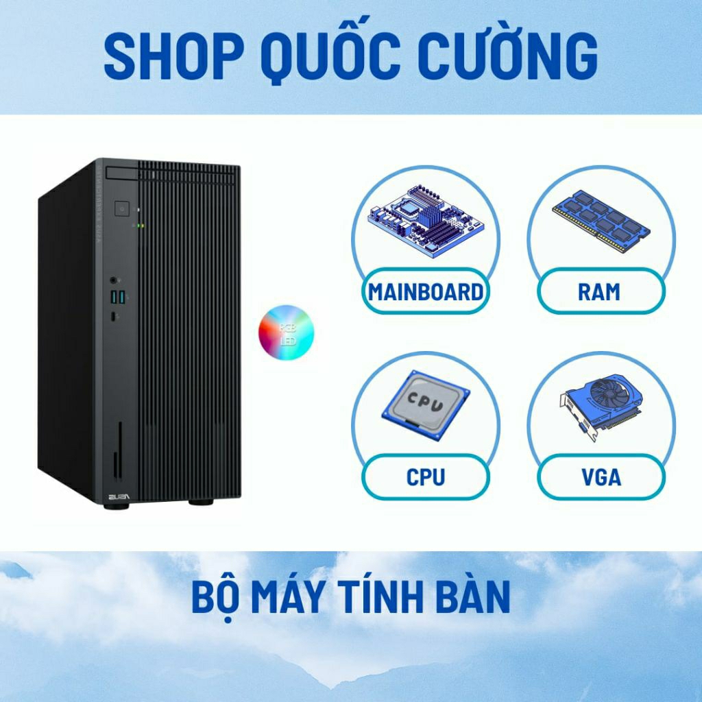 Máy tính để bàn ASUS P500MV-13420H107W ( i5-13420H | 16GB | 512GB | Win 11 | Đen). hàng cũ bảo hành 