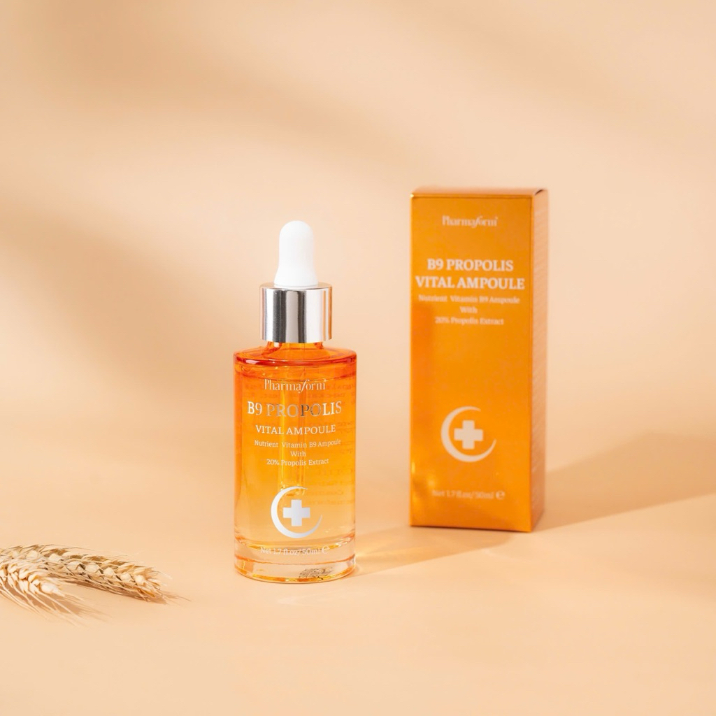 [Hàng Cty] Tinh Chất Keo Ong Tái Tạo Phục Hồi Da Pharmaform B9 Propolis Vital Ampoule