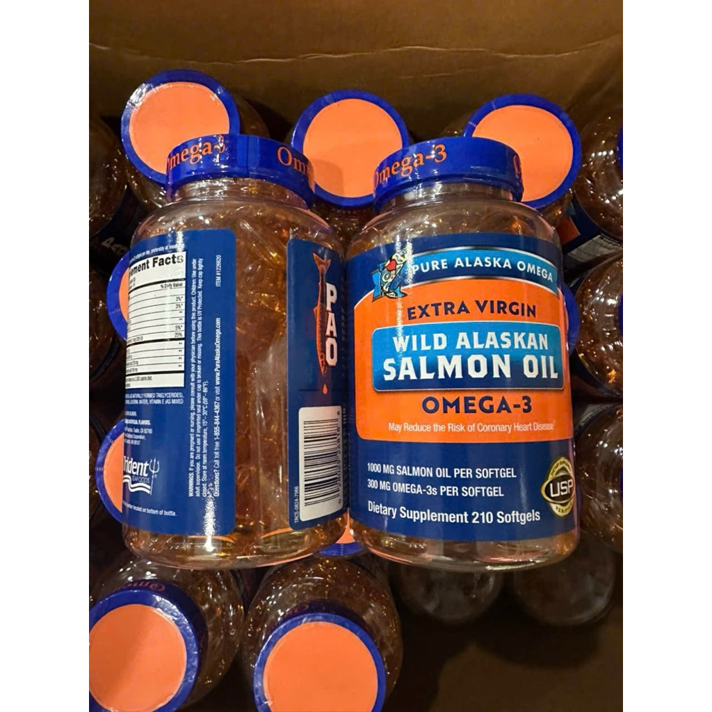 Pure Alaska Omega-3 Wild Alaskan Salmon Oil 1000mg hộp 210