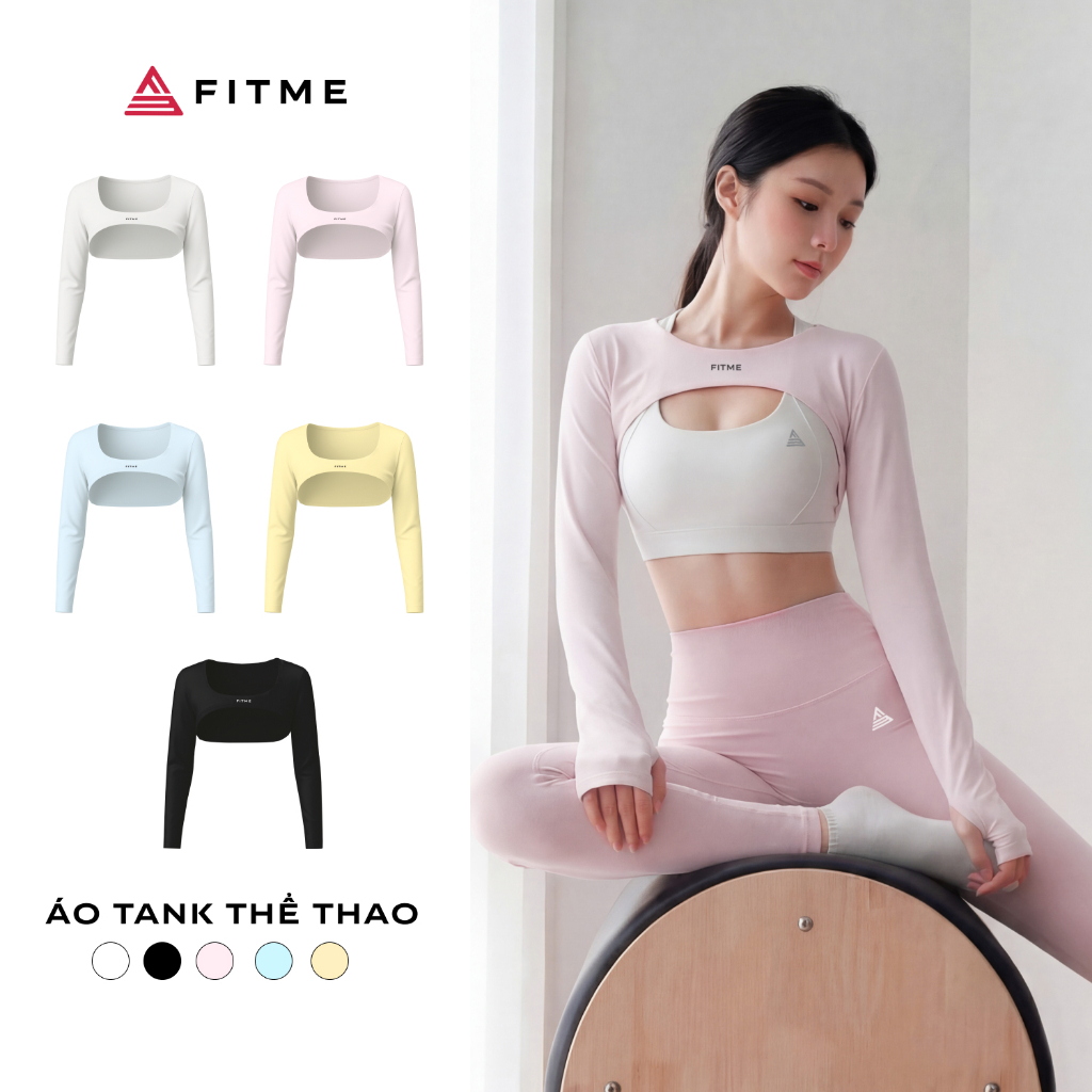 Áo tank tập gym, yoga, pilates Fitme Bloom chất vải co giãn thoáng khí ATBL02