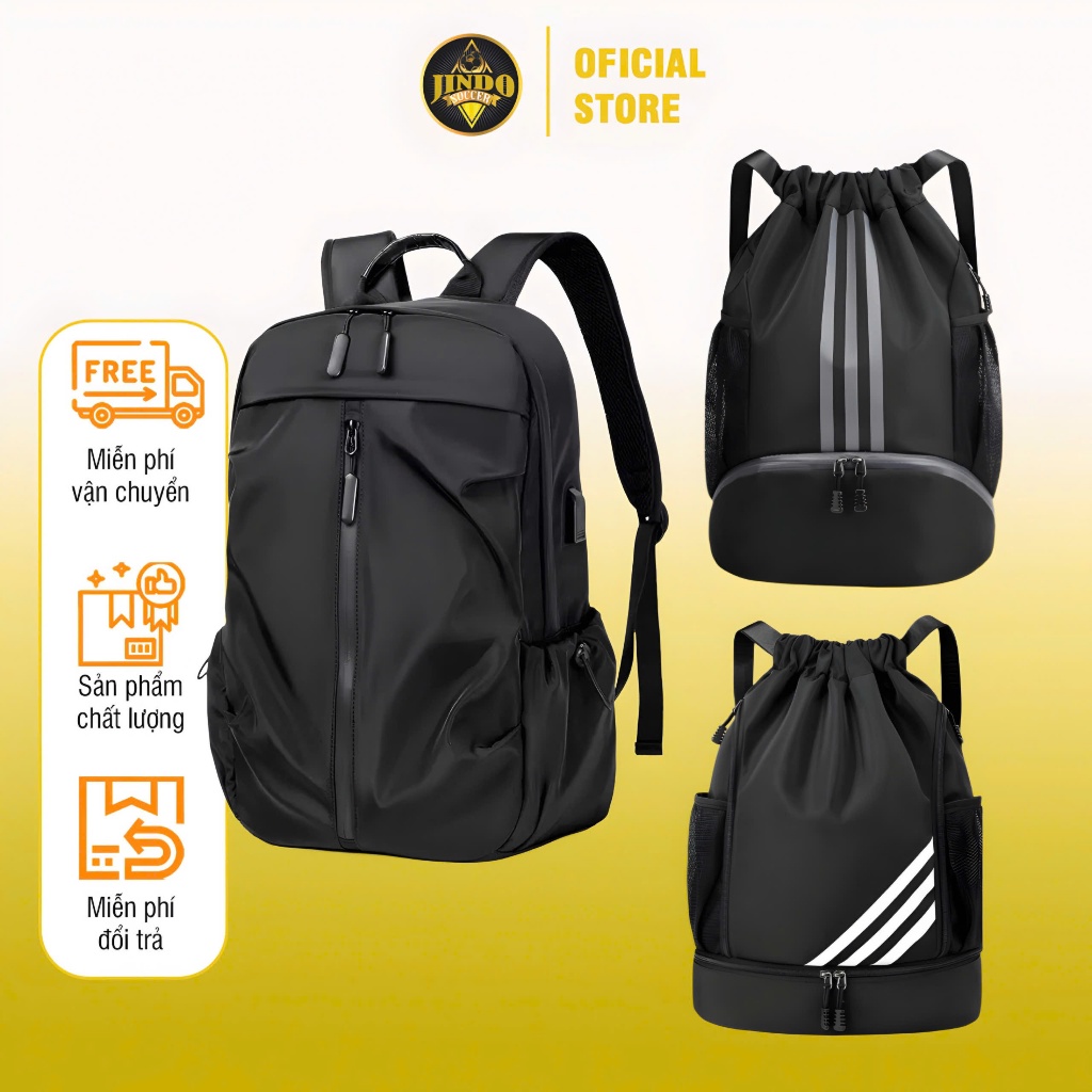 Balo Dây Rút Thể Thao Jindo Soccer  Chống Thấm Nước Có Ngăn Đựng Giày Đá Bóng, Bóng Rổ, Gym, Đi Học 