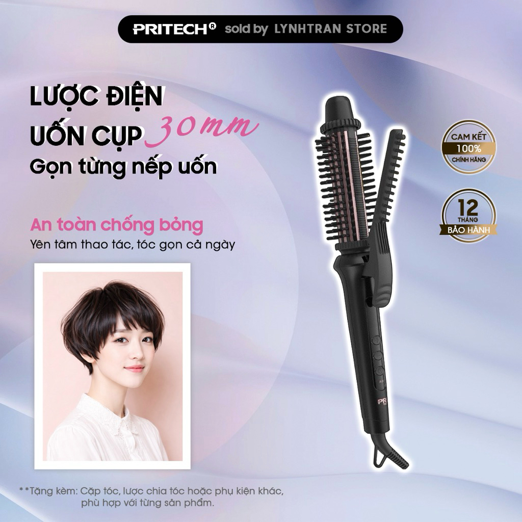Lược Điện Uốn Cụp Pritech®️Chính hãng giá tốt