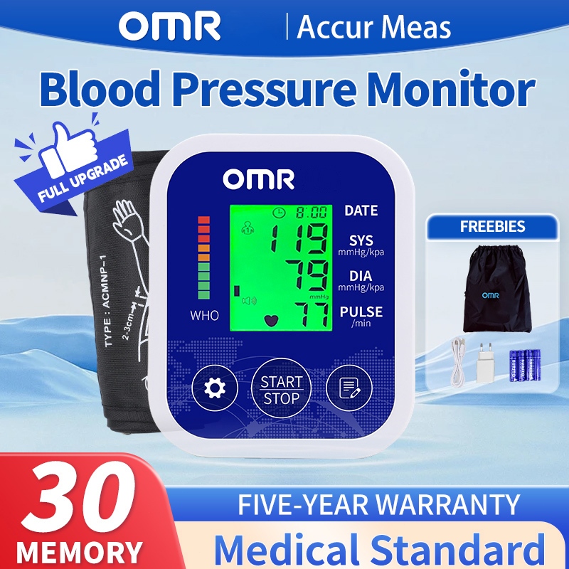 (5-year warranty)OMR Original Electronic BP Blood Pressure Monitor Arm type, Arm style blood pressur