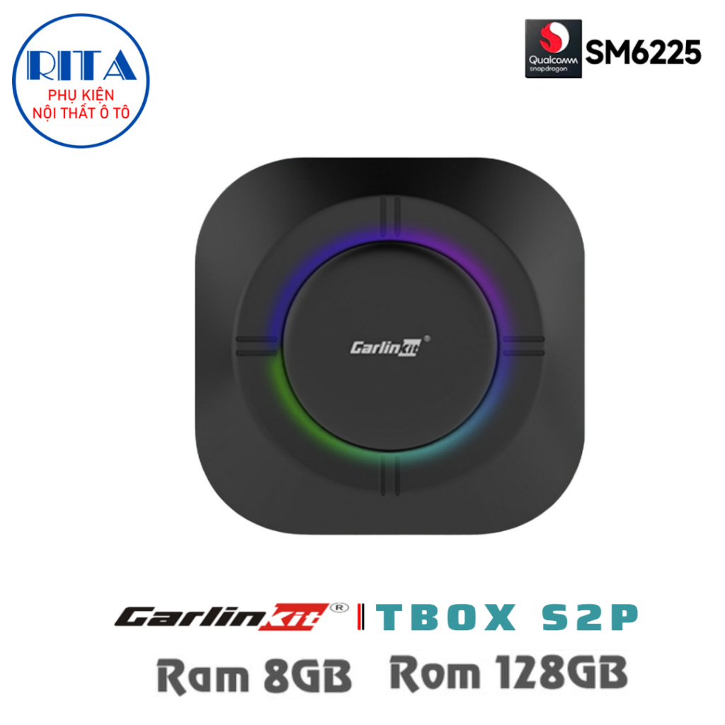 Android Box Carlinkit Tbox S2P - Qualcomm SM6225 / SM6115 - Ram 8Gb Rom 128Gb - Chính Hãng Carlinkit