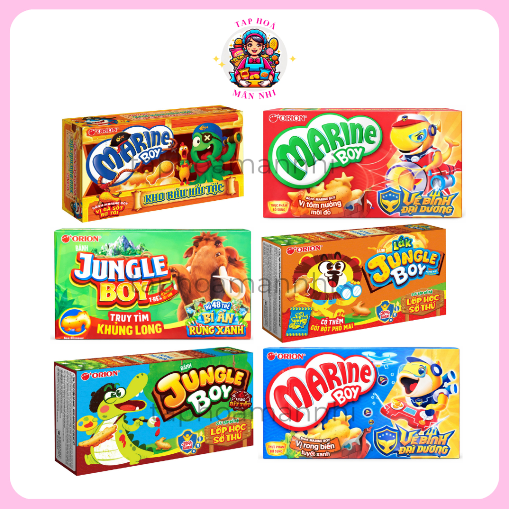 Bánh Snack Cá Orion Marine Boy/Jungle Boy Hình Dễ Thương