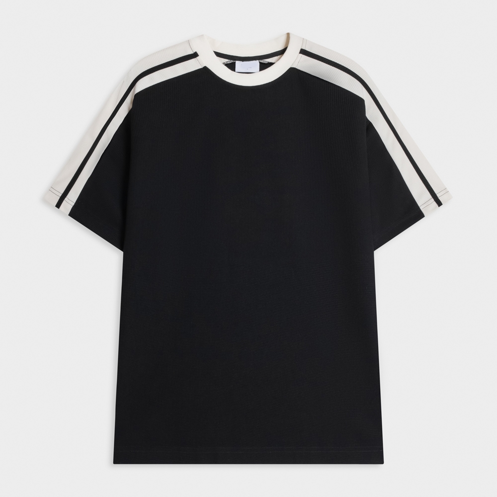 Áo Thun AUNIS TS257 Sporty Side-Line Tshirt Vải Waffle Unisex Size S, M, L