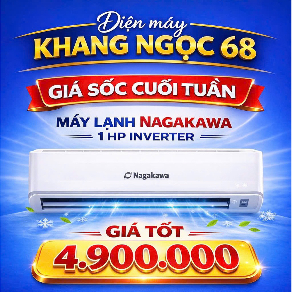 MÁY LẠNH NAGAKAWA 1HP INVETER C09R2U51