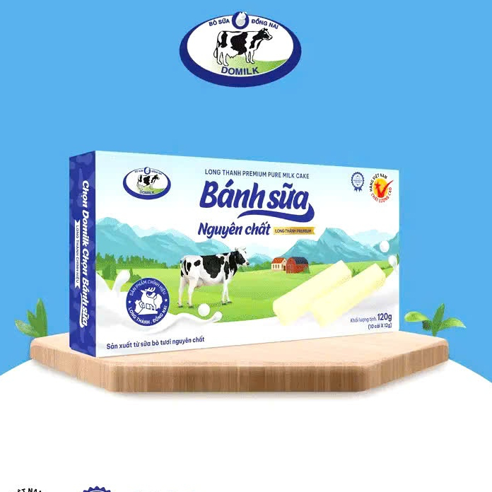 Bánh Sữa Long Thành Premium 120g nhiều vị - Bánh Sữa Nguyên Chất Long Thành Bánh sữa đặc sản long th